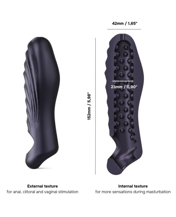 Manwan RYZER Penis Sleeve - Black Plum - Image 3
