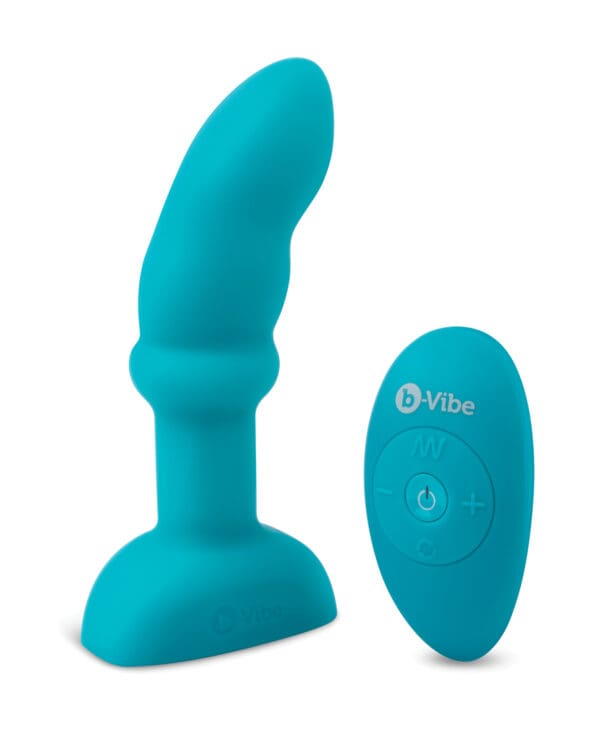 b-Vibe Remote Control Rimming P-Spot Plug - Blue - Image 2