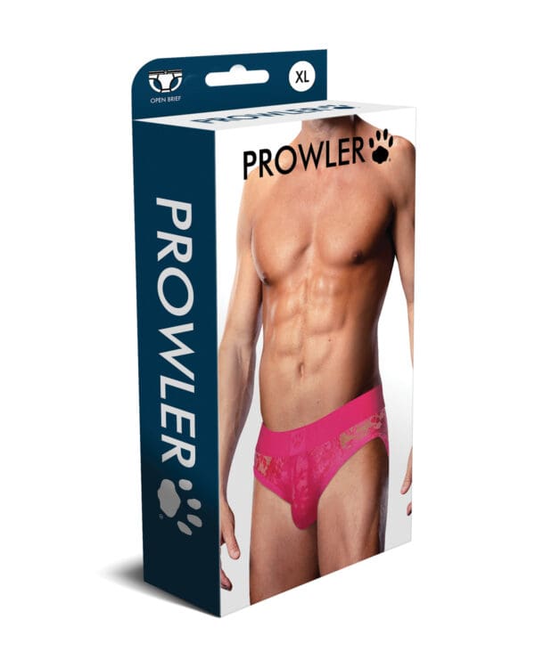 Prowler Lace Open Back Brief - Pink XL - Image 3