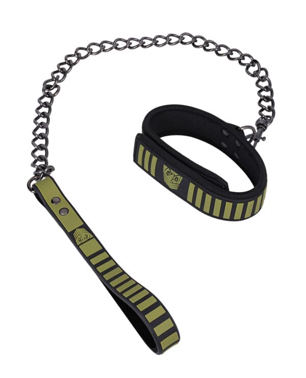 Fort Troff Tactical Collar & Leash - Black/Green - Image 2