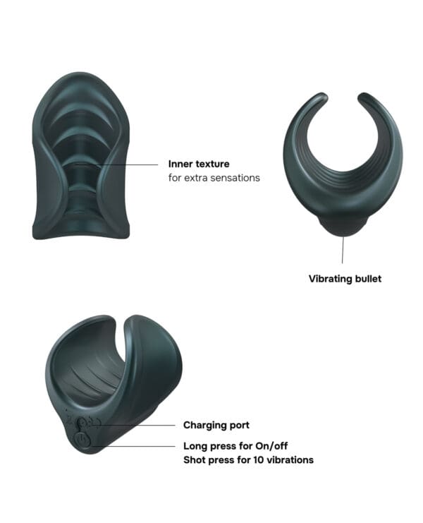 Manwan Starter Travel Vibrating Masturbator - Pine Grey - Image 2