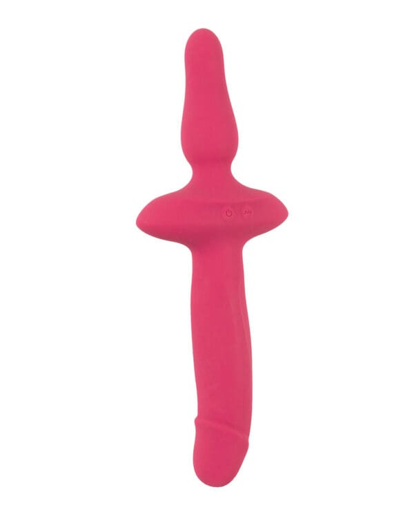 Couples Choice 2in1 Vaginal & Anal Vibrator - Pink - Image 2