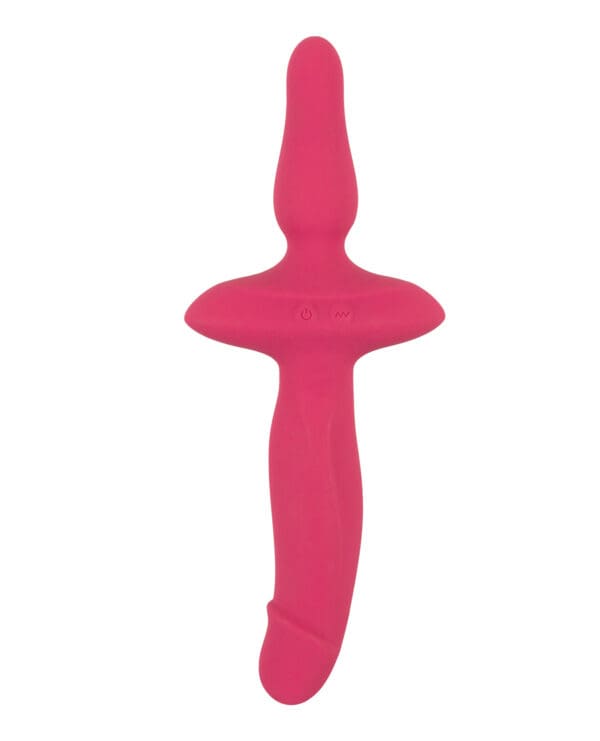 Couples Choice 2in1 Vaginal & Anal Vibrator - Pink - Image 3