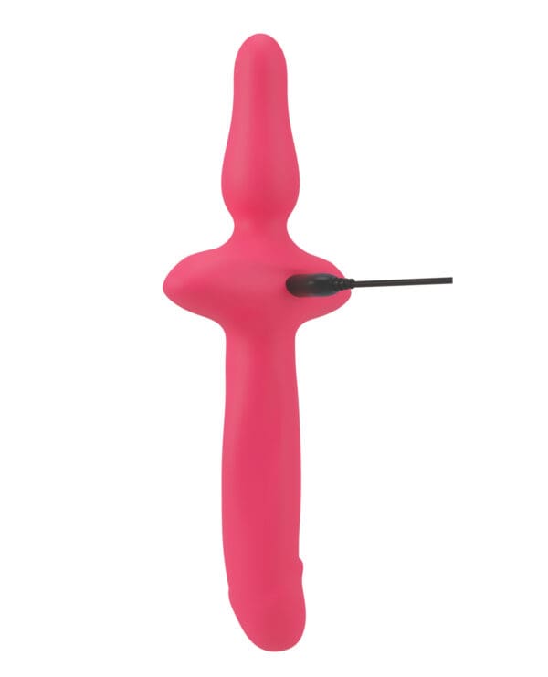 Couples Choice 2in1 Vaginal & Anal Vibrator - Pink - Image 4