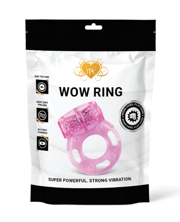 Wow Ring Vibrating Cock Ring - Pink