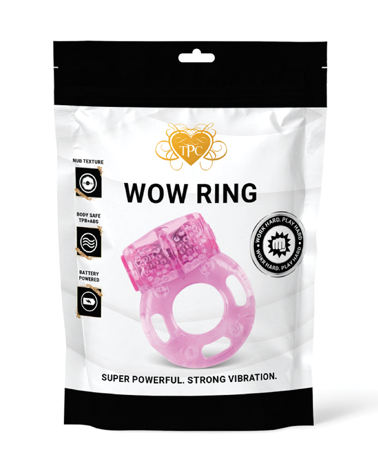 Wow Ring Vibrating Cock Ring - Pink