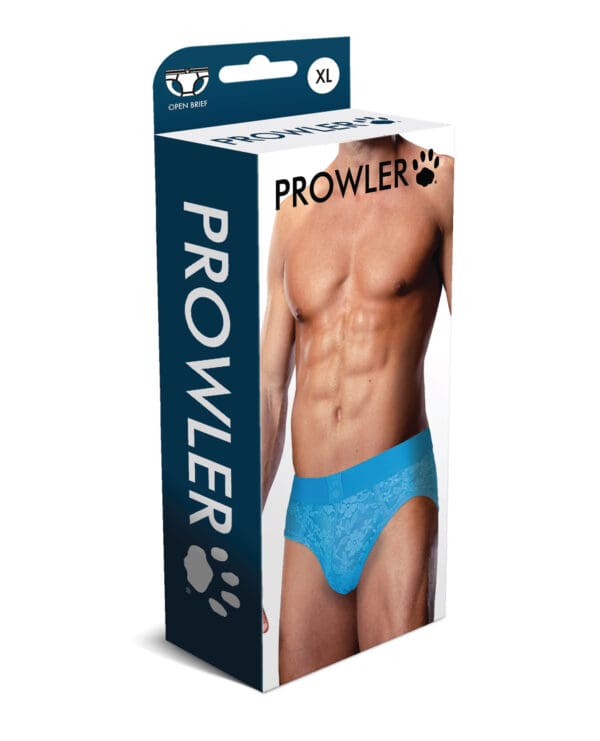 Prowler Lace Open Back Brief - Blue XL - Image 3