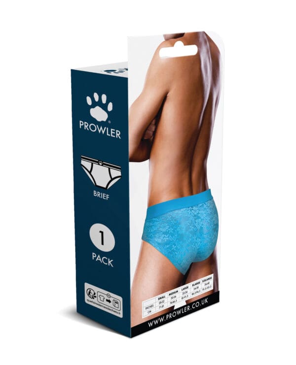 Prowler Lace Open Back Brief - Blue XL - Image 4