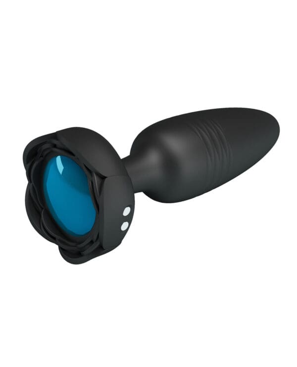 Pretty Love Tarion Thrusting Butt Plug w/Multi Color Bottom Light - Black - Image 4