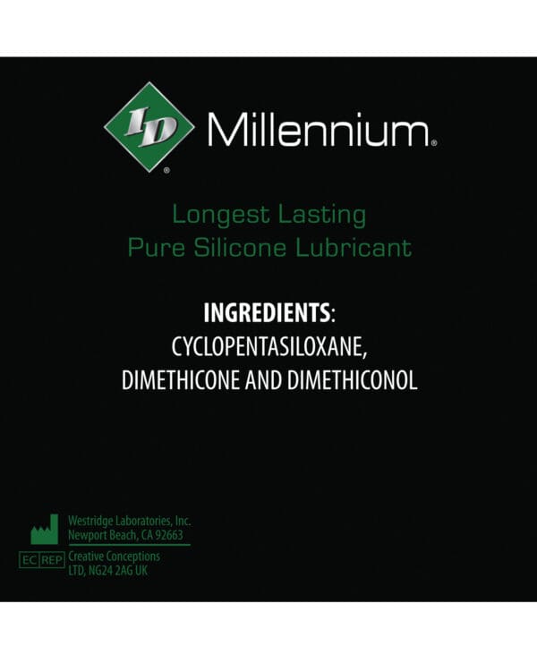 ID Millennium Silicone Lubricant - 12 ml Tube - Image 2