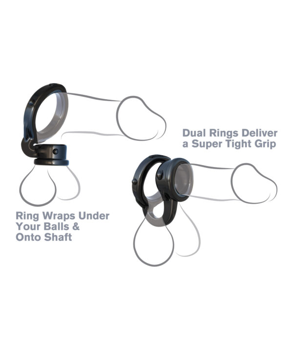 Fantasy C-Ringz Ironman Duo Ring - Black - Image 3