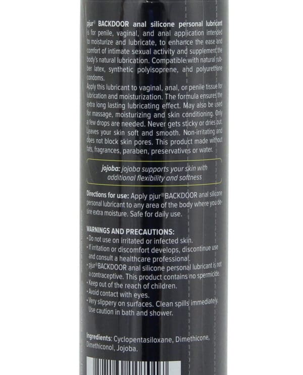 Pjur Back Door Anal Silicone Personal Lubricant - 100 ml Bottle - Image 2