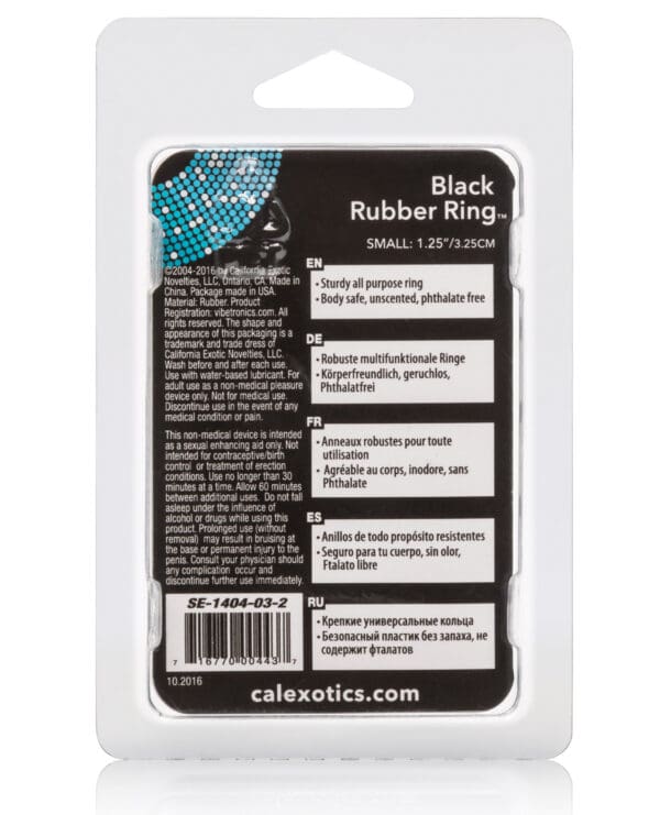Black Rubber Ring - Small - Image 2