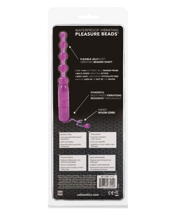 Vibrating Pleasure Beads Waterproof - Purple - Image 2