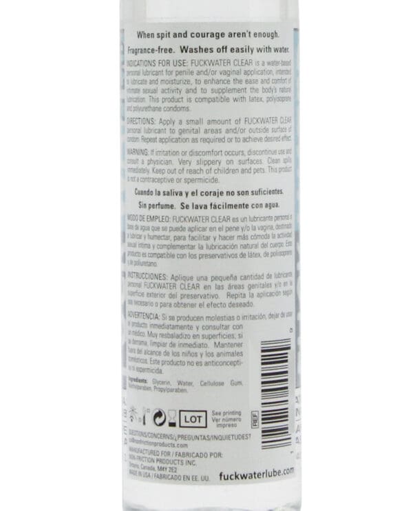 Fuck Water Clear H2O - 16 oz Bottle - Image 2