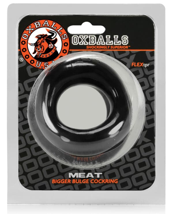 Oxballs Meat Padded Cock Ring - Black - Image 2