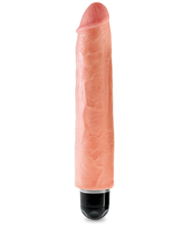 King Cock  10" Vibrating Stiffy - Flesh - Image 2