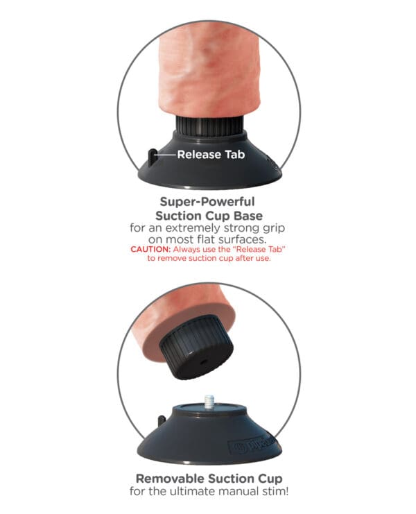 King Cock 9" Vibrating Cock - Flesh - Image 4
