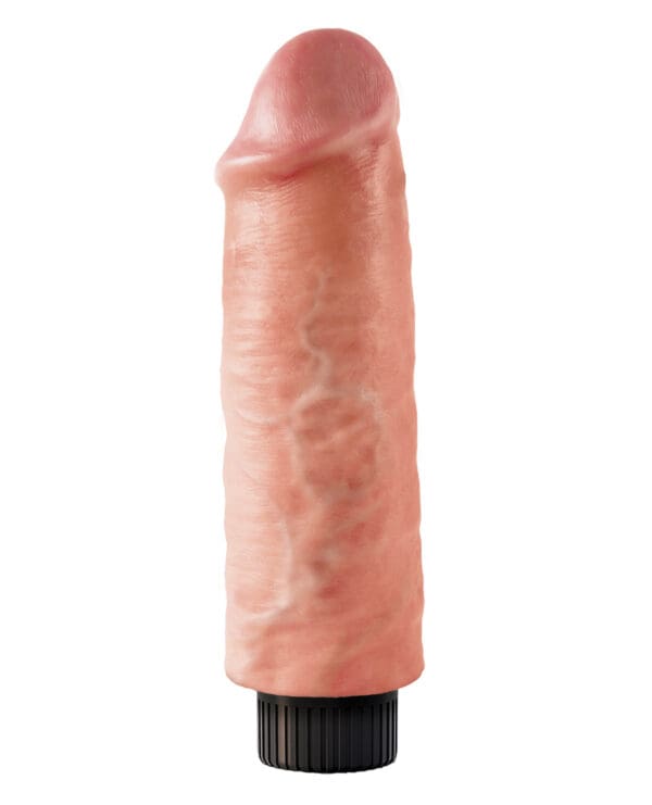 King Cock 6" Vibrating Cock - Flesh - Image 3