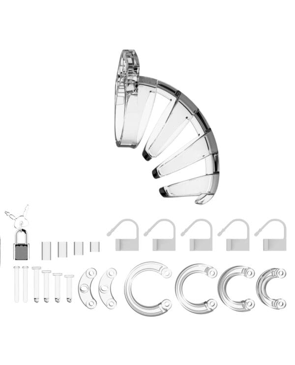 Shots Man Cage Chastity 3.5" Cock Cage Model 2 - Clear - Image 2