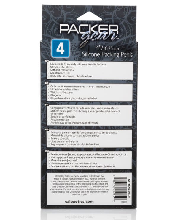 Packer Gear 4" Silicone Packing Penis - Tan - Image 2