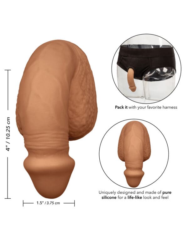 Packer Gear 4" Silicone Packing Penis - Tan - Image 5