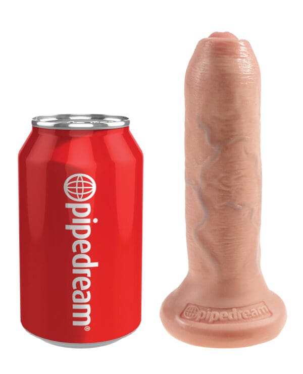 King Cock 6" Uncut Dildo - Flesh - Image 4