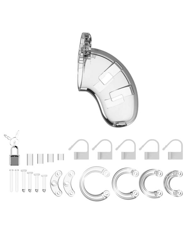 Shots Man Cage Chastity 3.5" Cock Cage Model 1 - Clear - Image 2