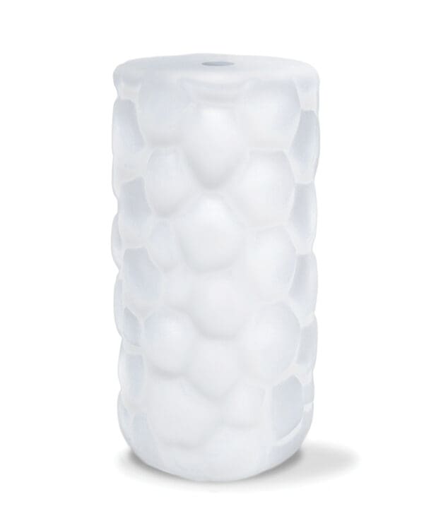 Pleasure Package Use w/Caution Tight Textured Stroker - White - Image 2