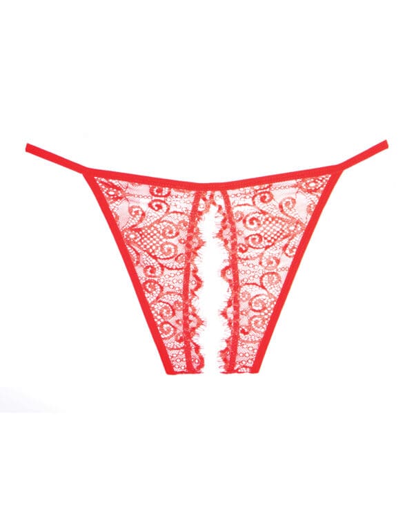 Adore Lace Enchanted Belle Panty Red O/S - Image 3