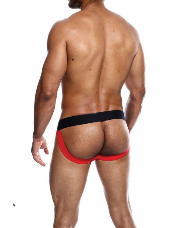 Male Basics Neon Jockstrap Red XL - Image 3