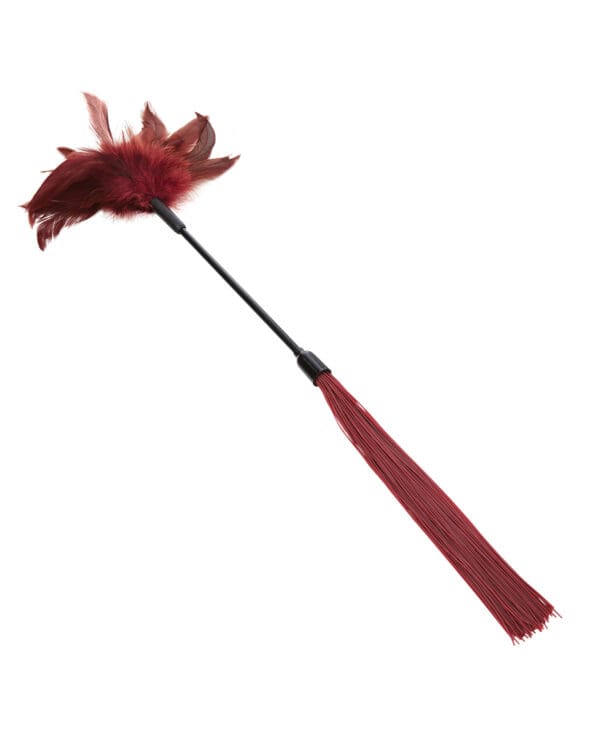 Sex & Mischief Enchanted Feather Tickler - Burgundy - Image 3