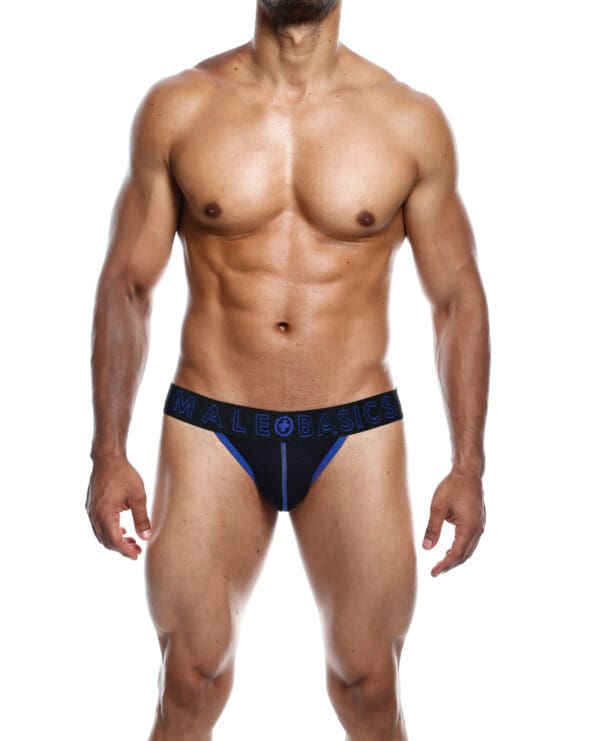 Male Basics Neon Jockstrap Royal MD - Image 2