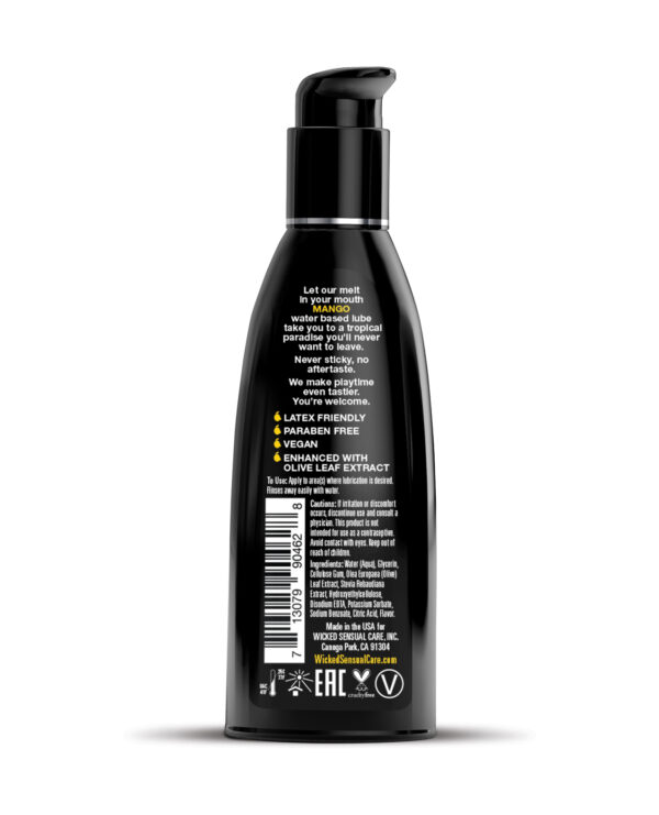 Wicked Sensual Care Water Based Lubricant - 2 oz Mango - Image 2