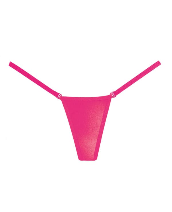 Adore Between the Cheats Wetlook Panty Hot Pink O/S - Image 2