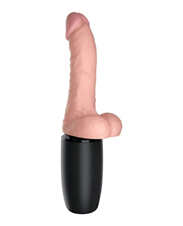 King Cock Plus Thrusting, Warming & Vibrating  6.5" Triple Threat Dong - Image 2