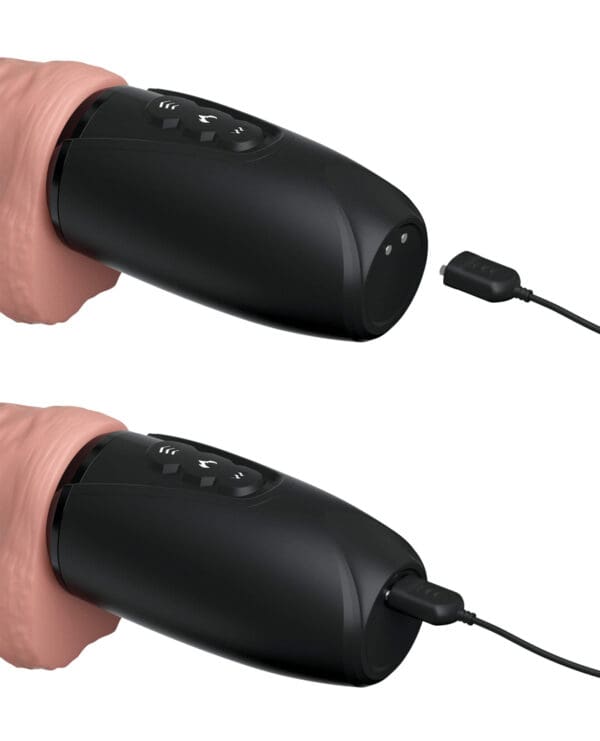 King Cock Plus Thrusting, Warming & Vibrating  6.5" Triple Threat Dong - Image 5
