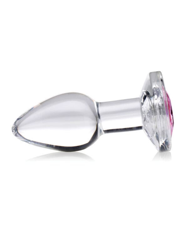 Booty Sparks Pink Gem Glass Anal Plug - Small - Image 2