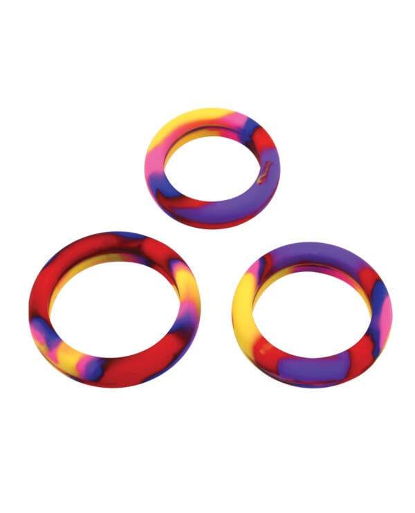 Gender Fluid Grip Me! Tension Ring Set - Tie Dye - Image 3