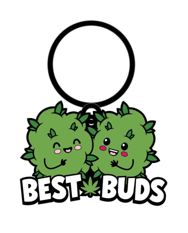Wood Rocket Weed Best Buds Keychain - Green - Image 2