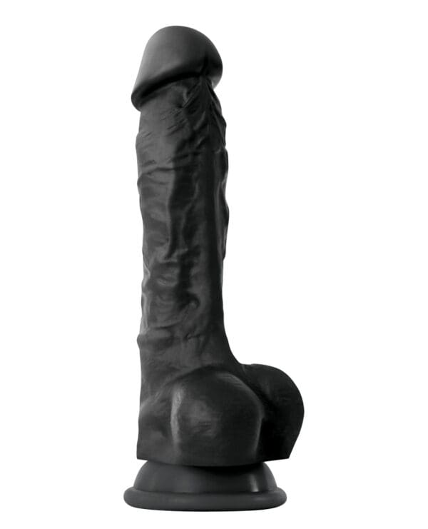 Colours Pleasures 7" Dong w/Balls & Suction Cup - Black - Image 2