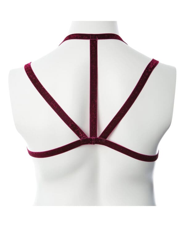 Gender Fluid Sugar Coated Harness - S-L Raspberry Glitter - Image 3
