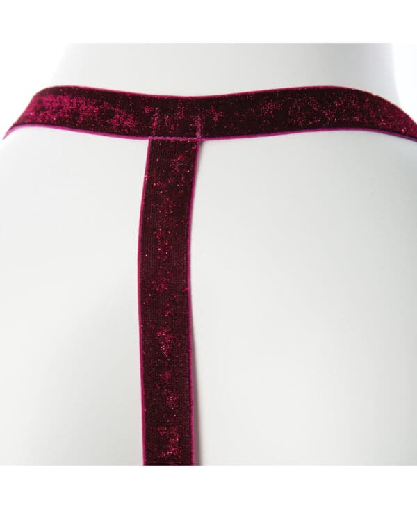 Gender Fluid Sugar Coated Harness - S-L Raspberry Glitter - Image 4