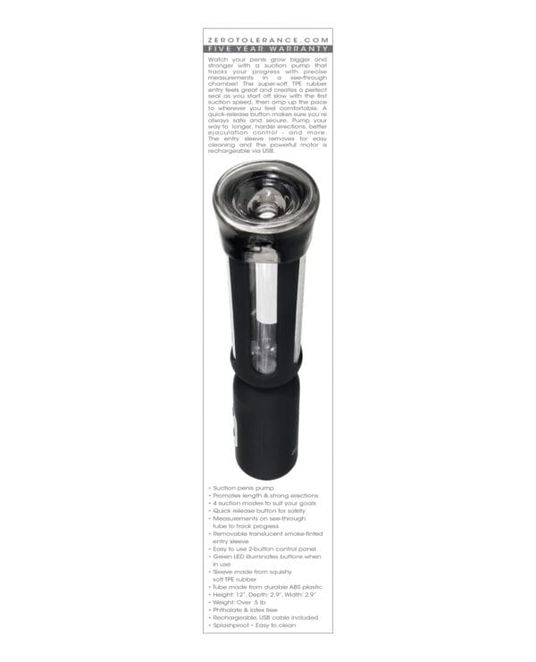 Zero Tolerance Pump It Up Suction Penis Pump - Black - Image 2
