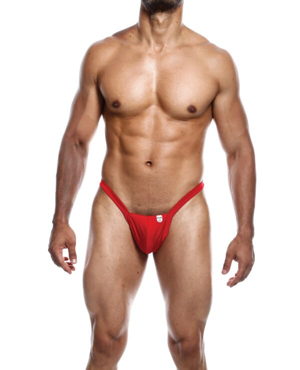 Male Basics Y Buns Thong Red SM - Image 2