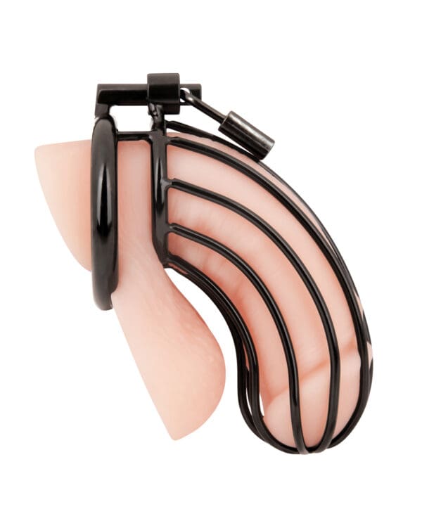 Blue Line Prisoner Cock Cage - Black - Image 3