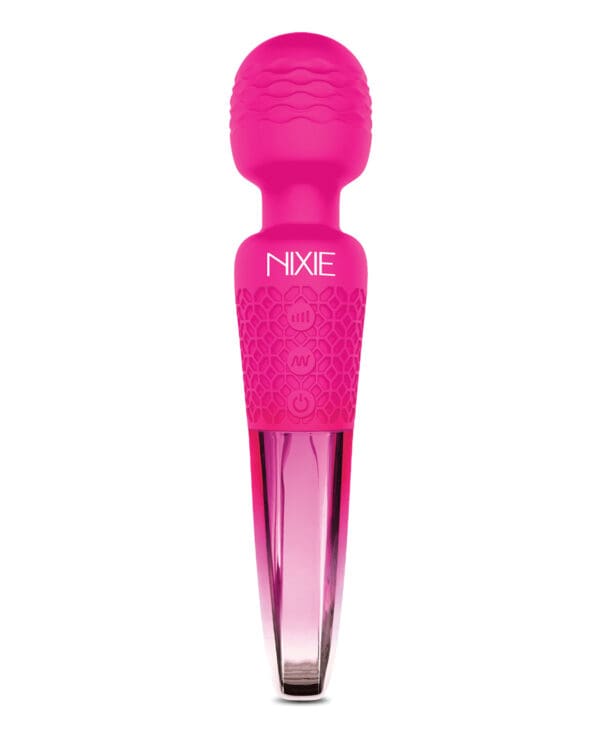 Nixie Rechargeable Wand Massager - Pink Ombre Metallic - Image 3