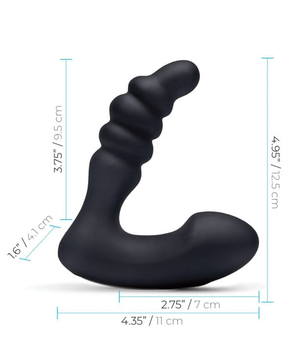Blue Line Vibrating Prostate Prodder w/Remote - Black - Image 5