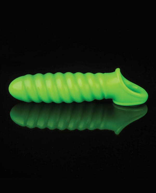 Shots Ouch Swirl Stretchy Penis Sleeve - Glow in the Dark - Image 3
