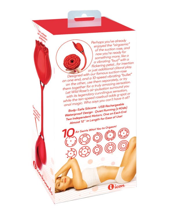 Wild Rose & Bullet Vibrator - Red - Image 2